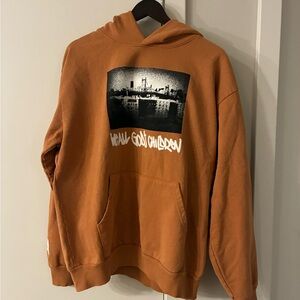 Rust Orange Graphic Hoodie. HSTRY brand by Hip Hop Artist/Rapper Nas.